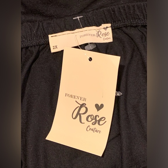 NWT Forever Rose Couture Long Black Dress - Size 2X - Picture 5 of 6